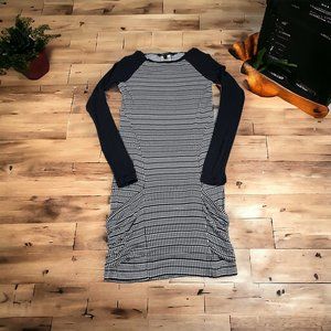 BCBG Maxazria‎ Dress Women's Long-sleeve Pattern Shirt Dress Pockets Size S